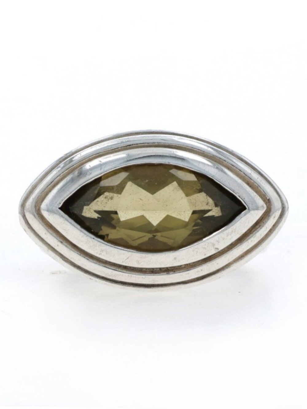 Slane & Slane Lime Quartz Cocktail Solitaire Ring Sterling 925 Marquise 3.60ct